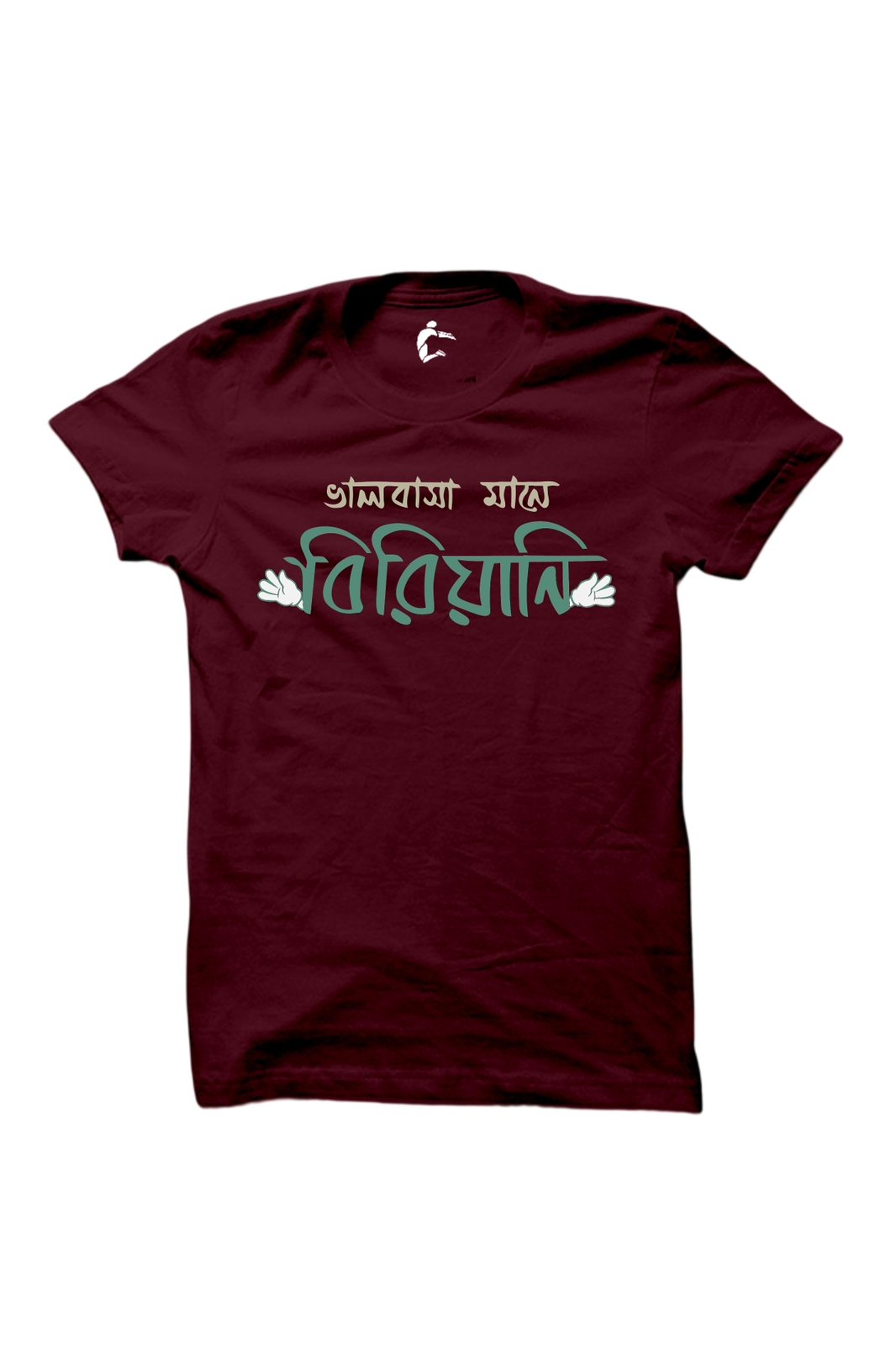 Valobasa Biriyani Maroon Bengali Tshirt