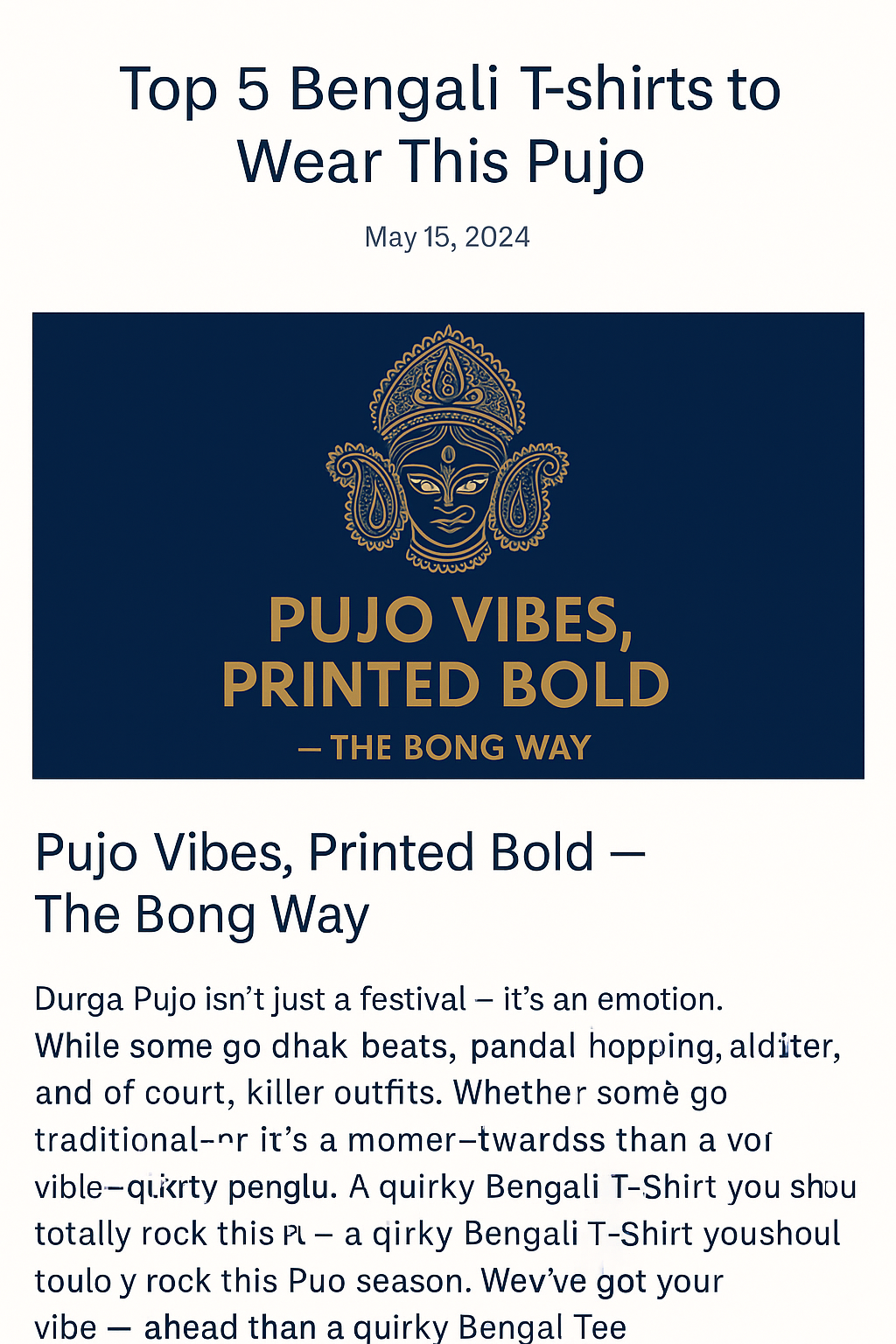 🧥 Top 5 Bengali T-shirts to Wear This Pujo | The Coup