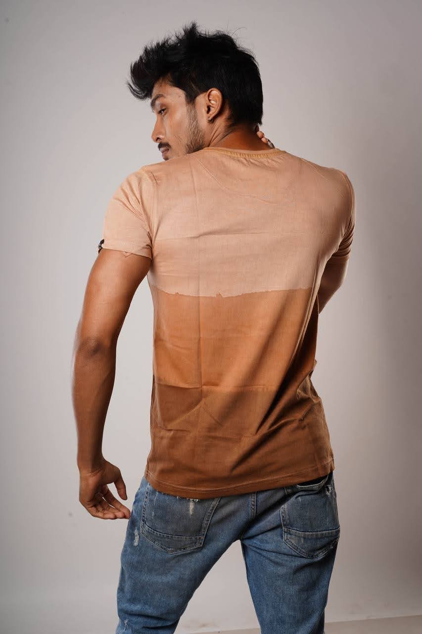 Natural Manjista Hand Dye tshirt pattern