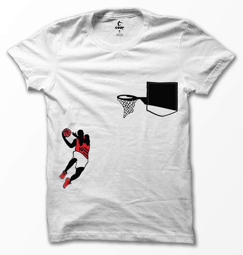 COUP White BasketBall T-shirt
