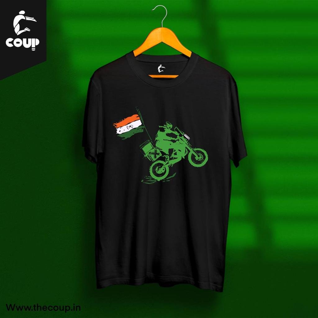 Biker Independecnce Day Special Coup Tshirt