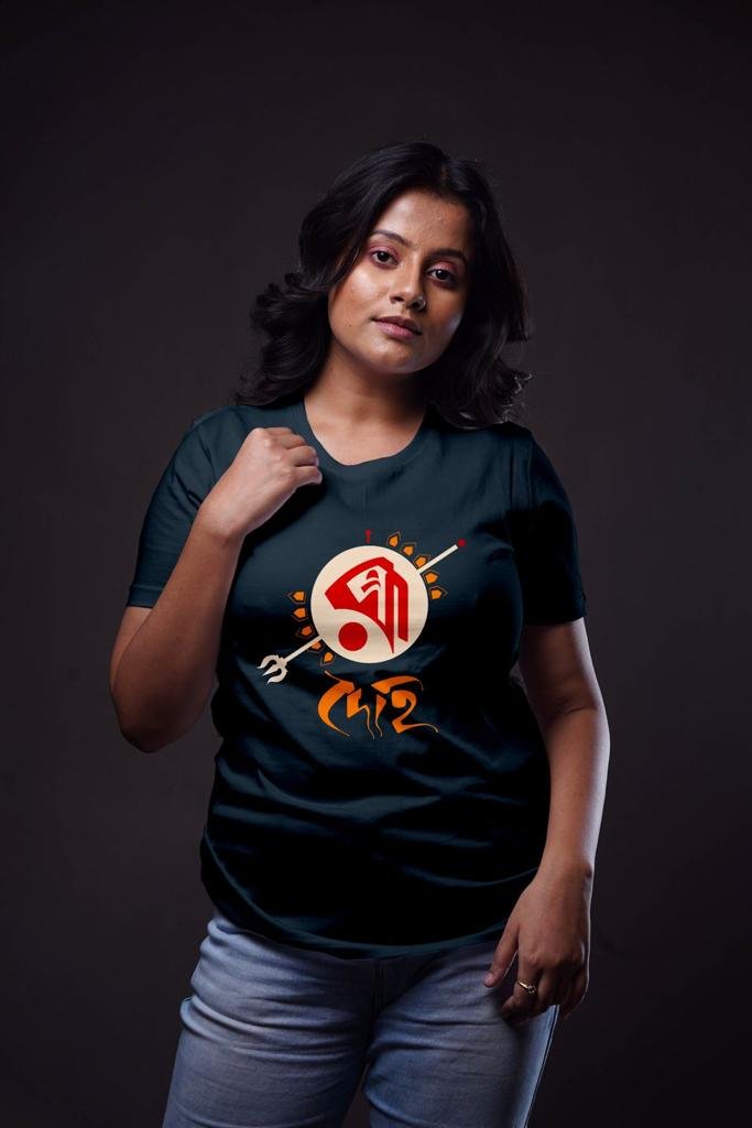 Rupang Dehi Navy blue durga puja collection