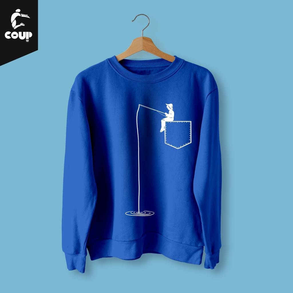 Fishing Royal blue Sweatshirt