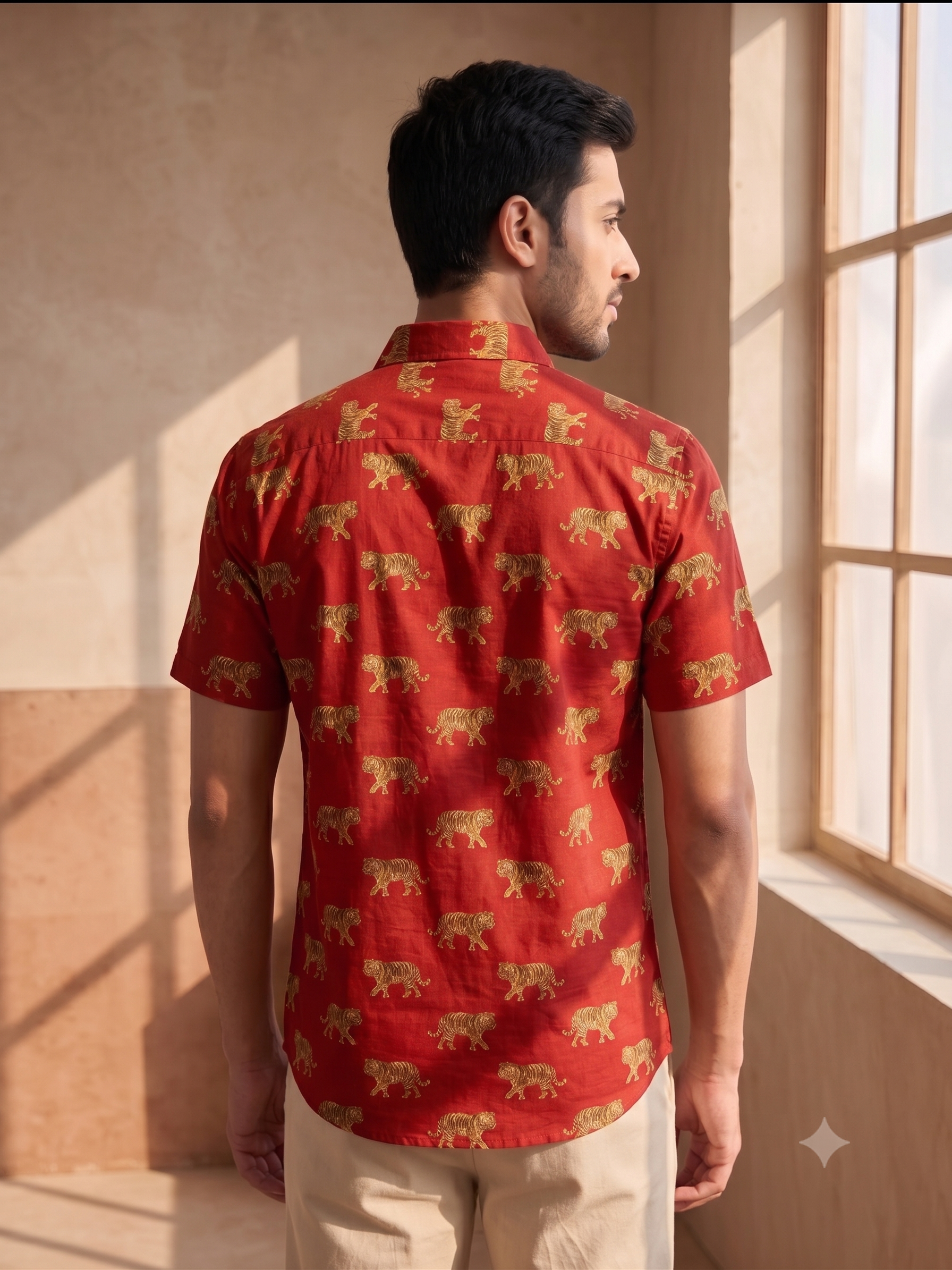 COUP Men’s Pure Cotton Printed Shirt | Handcrafted Jaipuri Sanganeri & Block Print Half Sleeve Casual Shirt