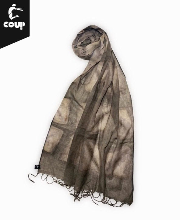 Madder  square pattern natural dye Muslin Scarf Summer Special