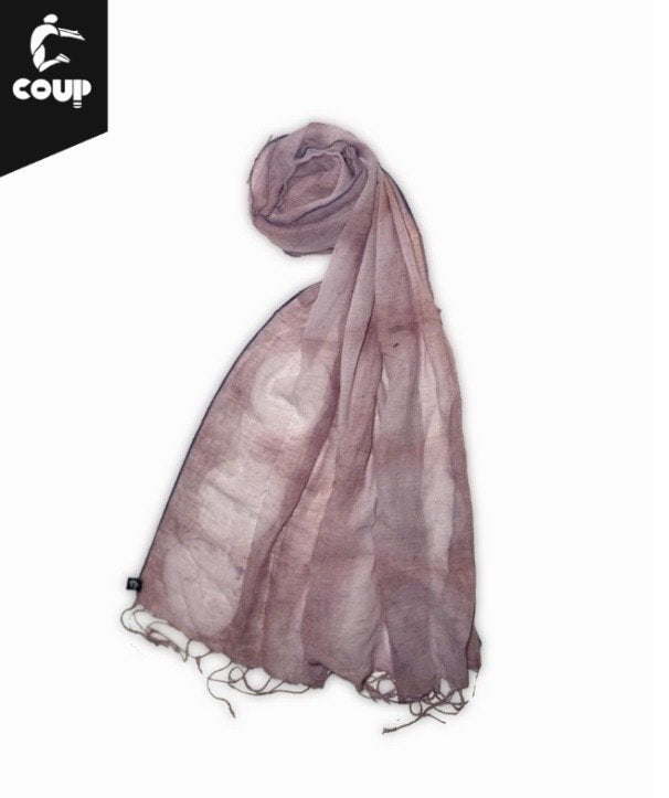 Madder natural dye Muslin Scarf Round Pattern