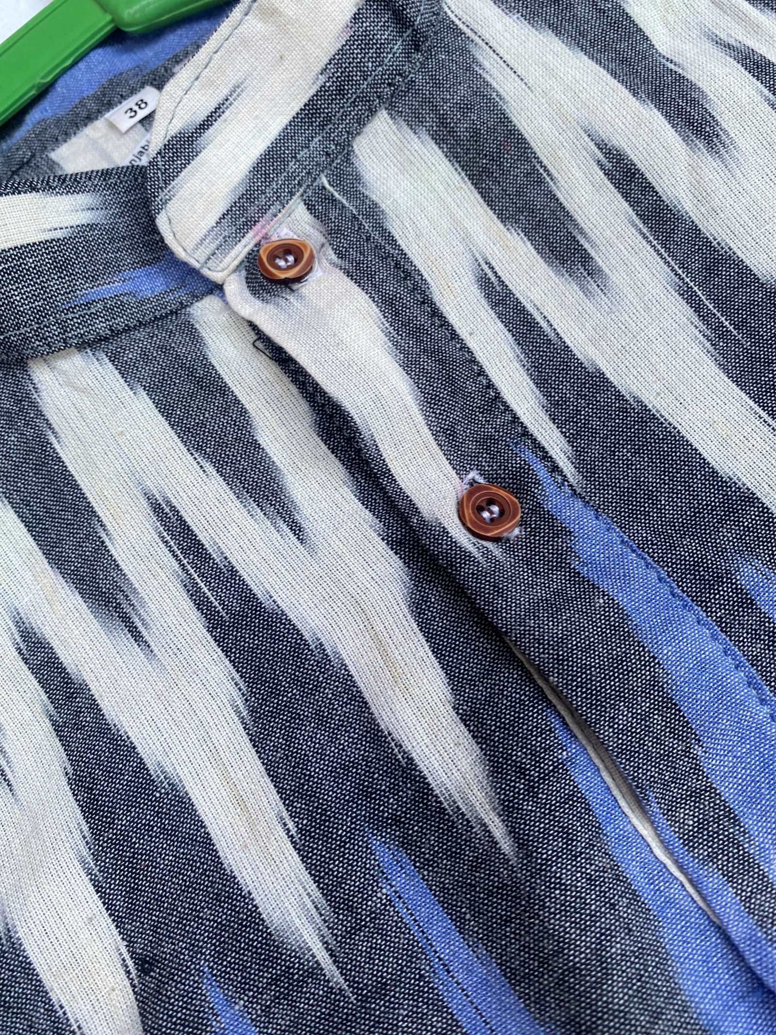 Ikkat multi color chevron pattern