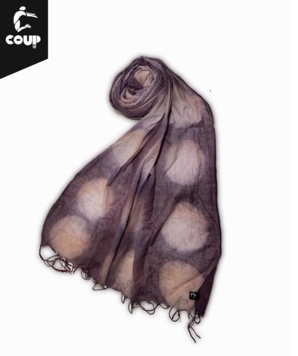 Madder natural dye Muslin Scarf Round Pattern