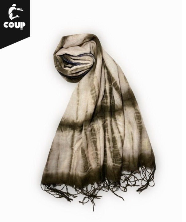 Madder natural dye Muslin Scarf Shibori Pattern