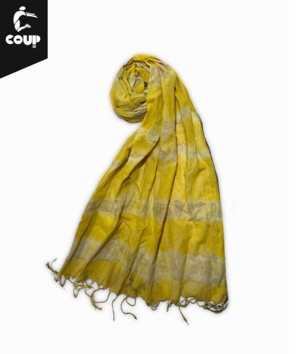 Mari Gold natural dye Muslin Scarf Summer Special