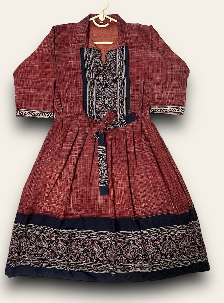 Ajrakh pure cotton dress