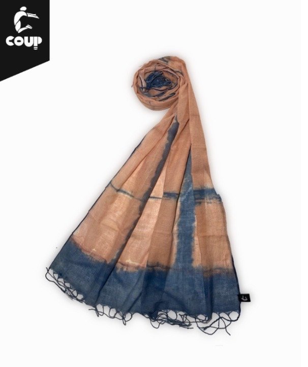 Pomegranate Indigo natural dye Muslin Scarf Summer Special