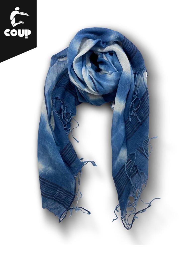 Natural Indigo Dye Muslin Scarf & Stole