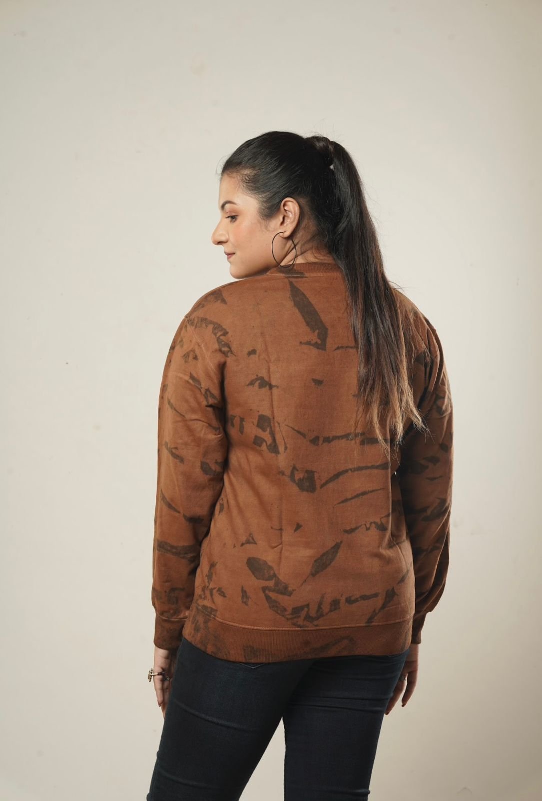 Natural Madder Hand dye Brown Sweatshirt