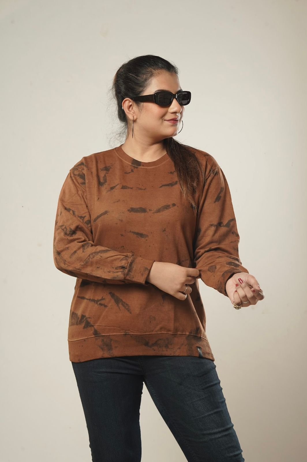 Natural Madder Hand dye Brown Sweatshirt