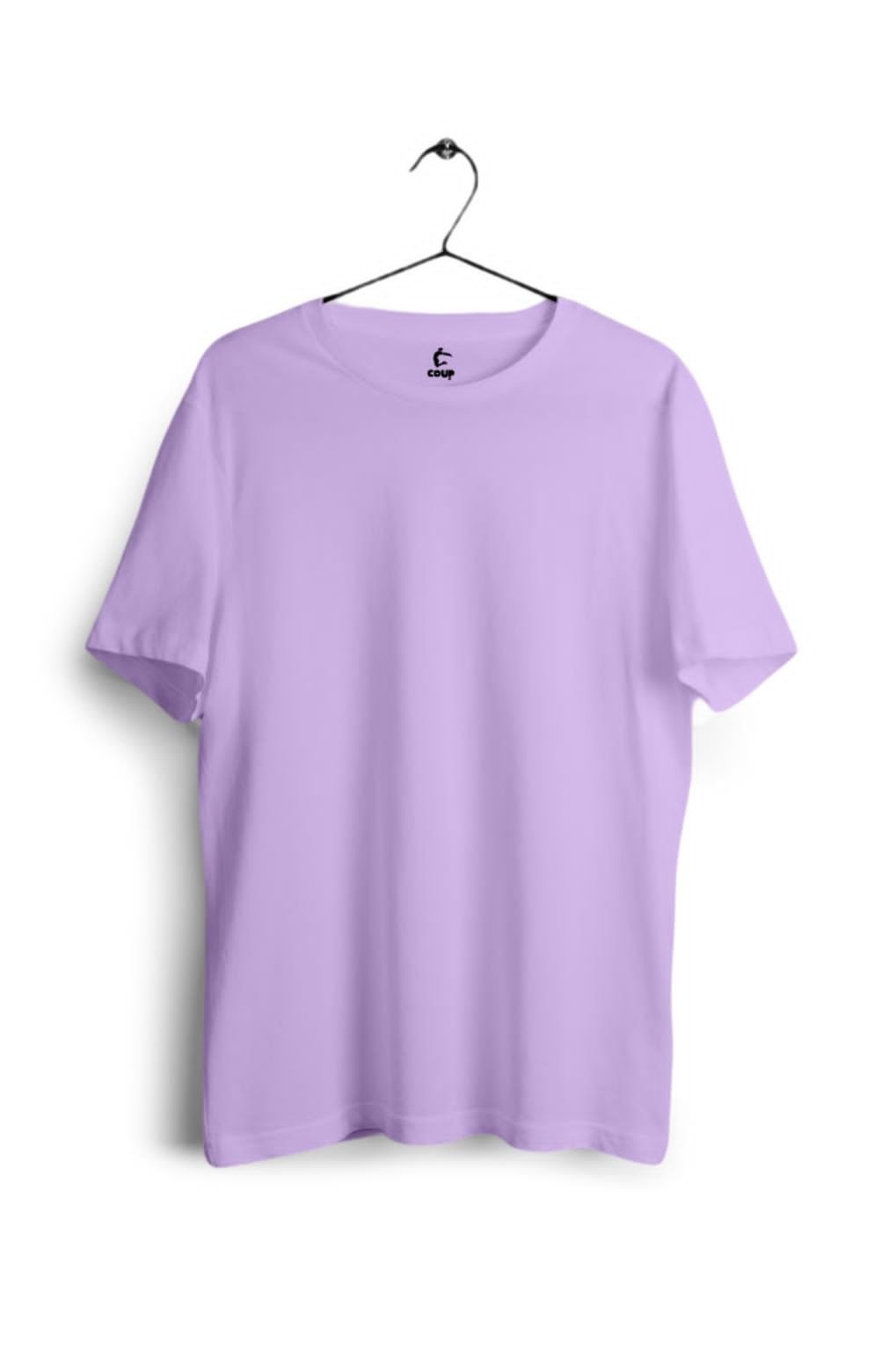 Plain Regular Fit Round neck T-Shirt Lavender
