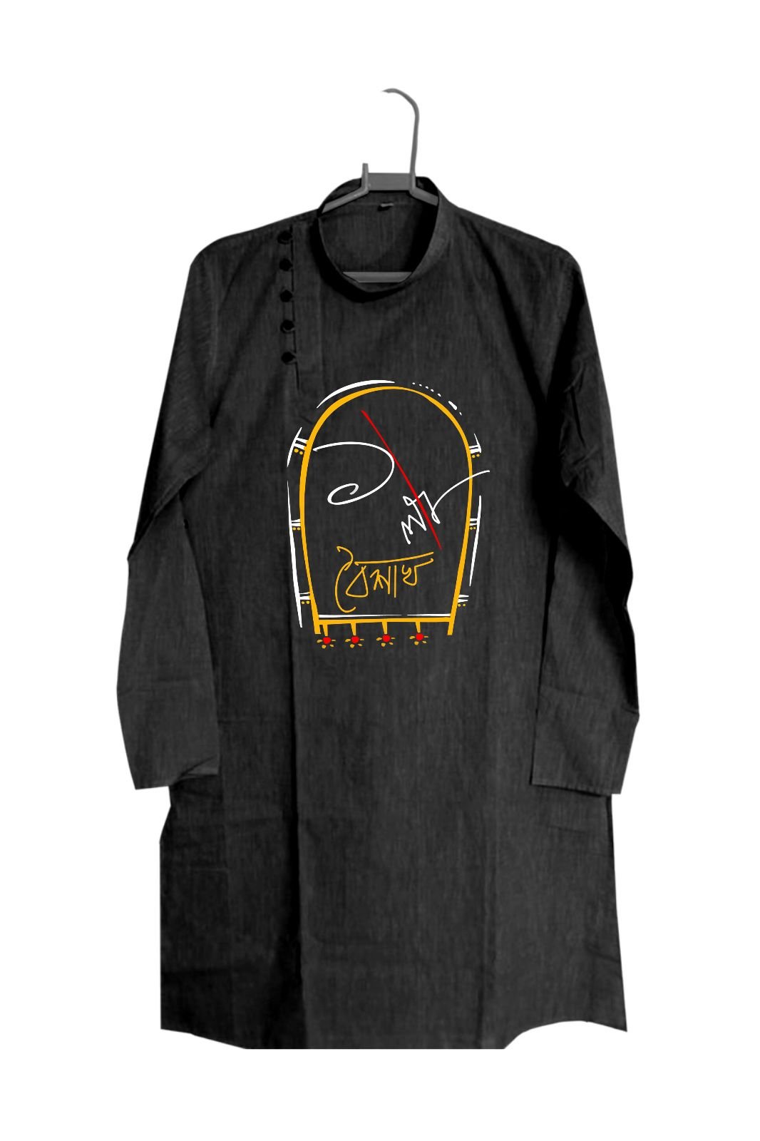 Bonomali Black long kurta