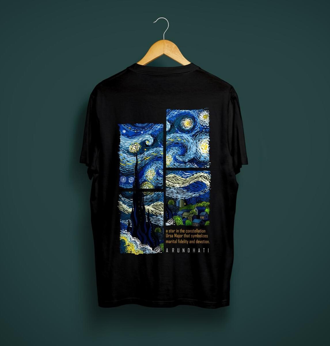 Starry night back print