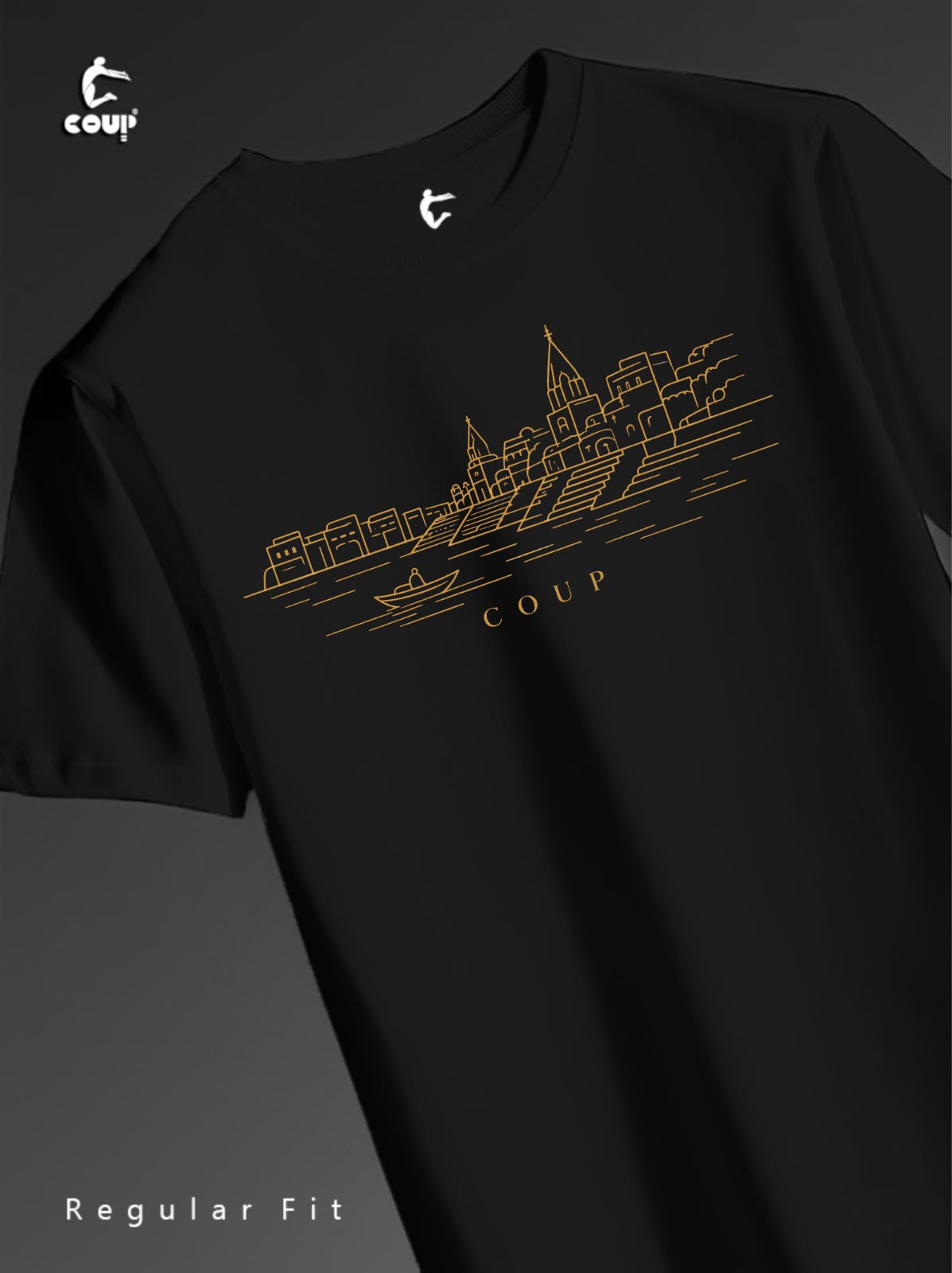 Banaras Minimal T-Shirt | Varanasi Ghats Graphic Tee