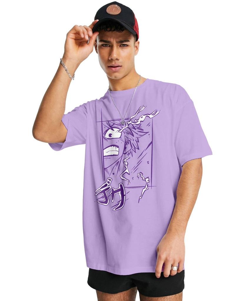 Oversize Anime Lavender Tshirt