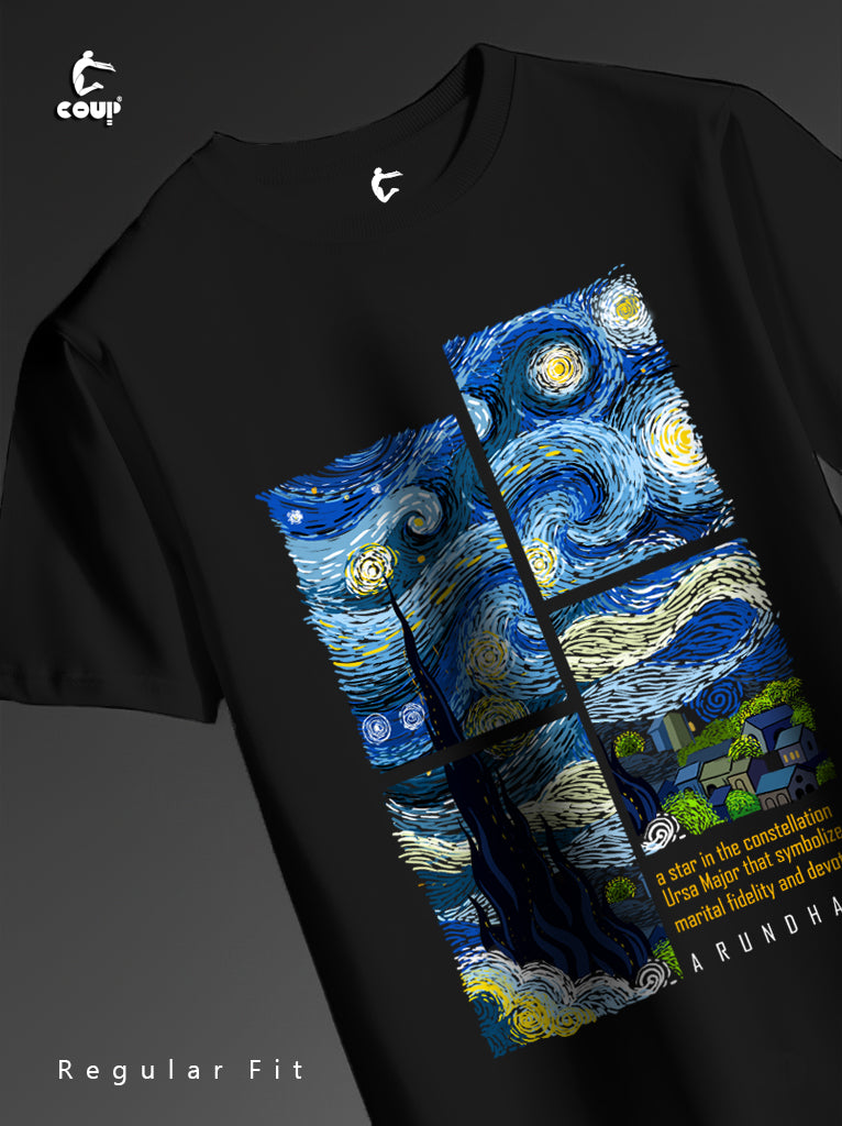Starry night back print