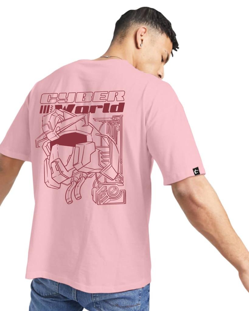 Oversize ciber world pink tshirt