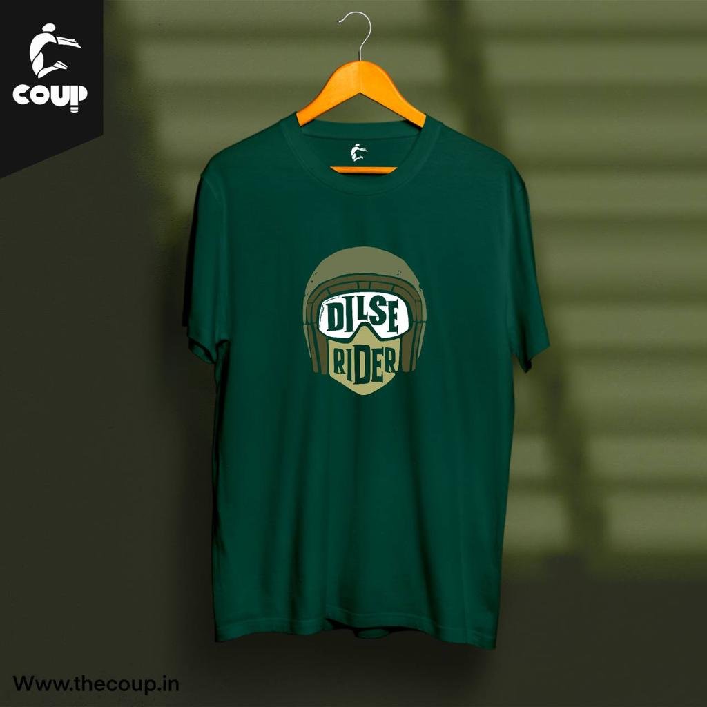 Dilse Rider COUP Biker Bottle Green Tshirt