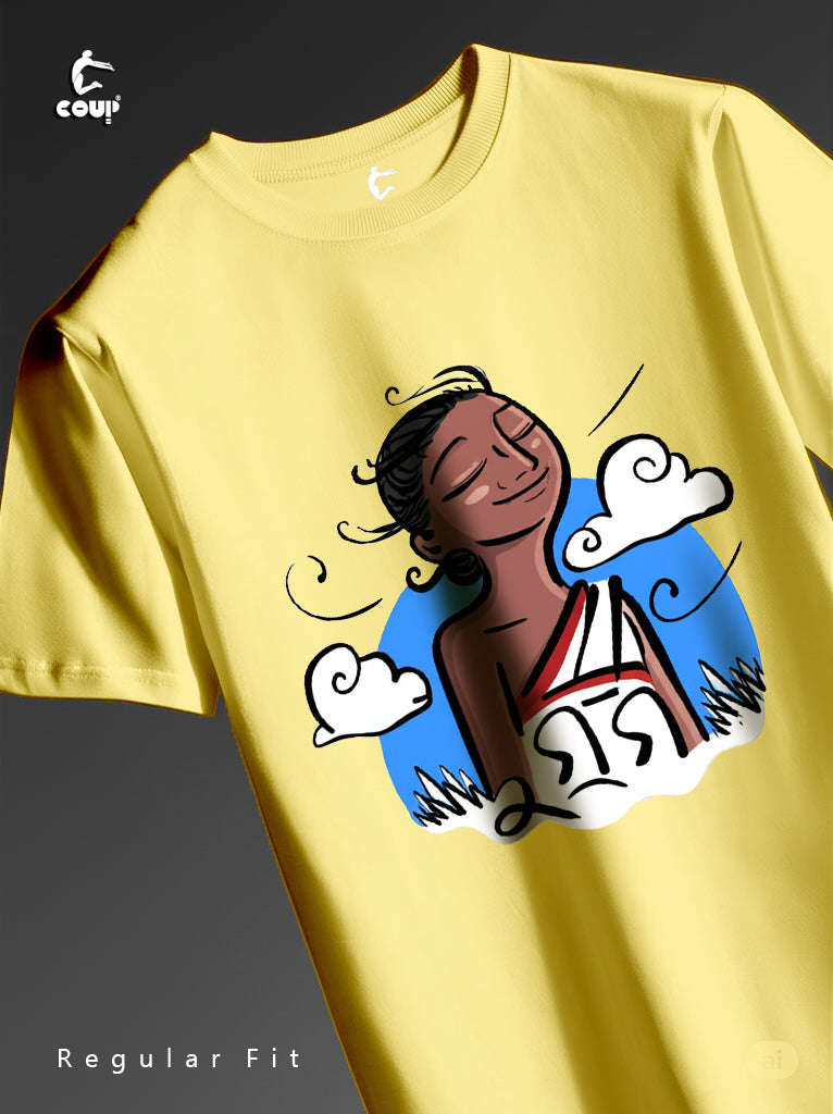 Dugga Lemon Yellow Coup Puja tshirt
