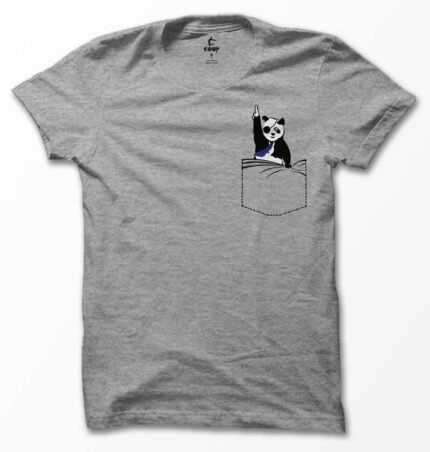 COUP Pocket Art Panda Mafia T-shirt (Ash Grey)