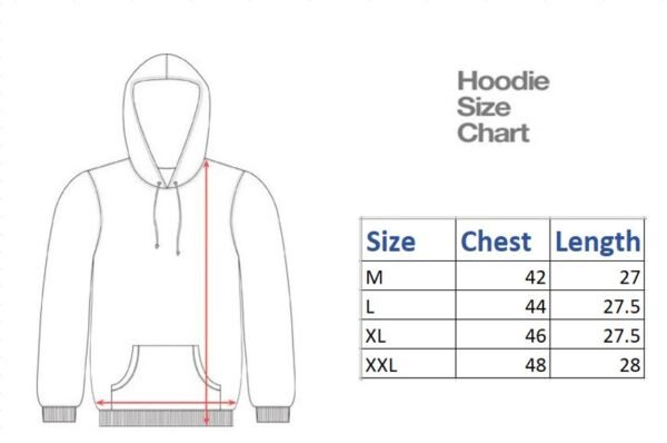 Hoodie Size Chart